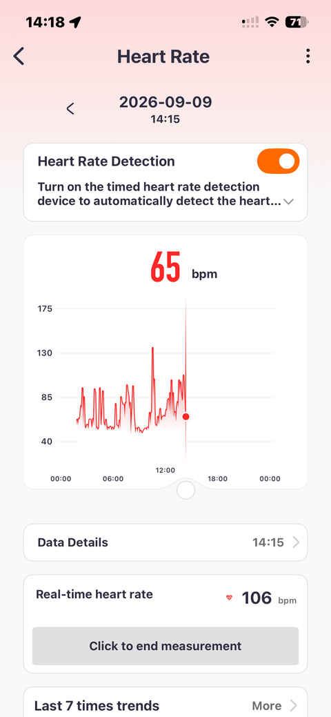 24/7 heart rate — app preview