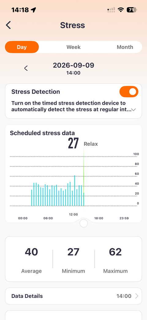 Stress trends — app preview